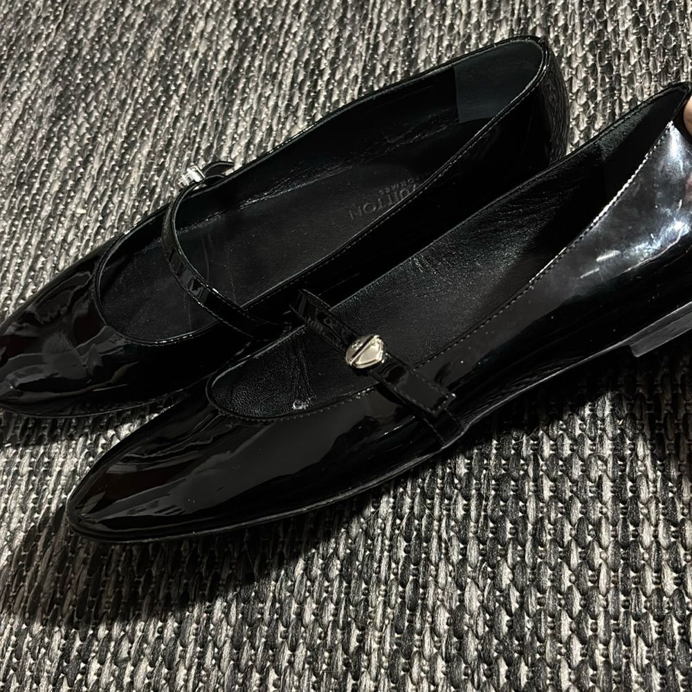 LOUIS VUITTON Patent Uniformes Ballet Flats Black - Picture 8 of 11